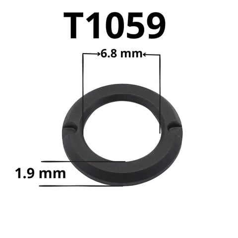T1059 rubber ring with 6.8mm outer diameter and 1.9mm thickness specifications