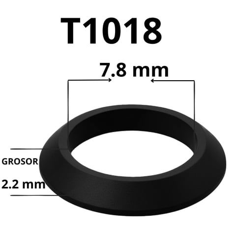T1018 black rubber ring with 7.8mm width and 2.2mm grosor specifications
